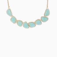 Mint Druzy Stone Short Necklace